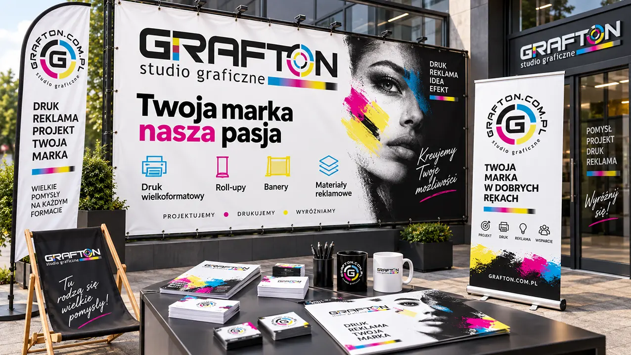 Materiały reklamowe przygotowane przez Studio Grafton